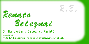 renato beleznai business card