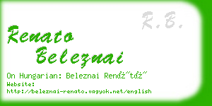 renato beleznai business card